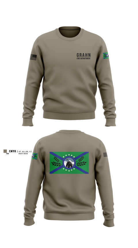 Crew Neck Sweatshirt, Grahn Fire DepartmentAPR, Fire Department, Teamtime, Team time, sublimation, custom sports apparel, team uniforms, spirit wear, spiritwear, sports uniforms, custom shirts, team store, custom team store, fundraiser sports, apparel fundraiser