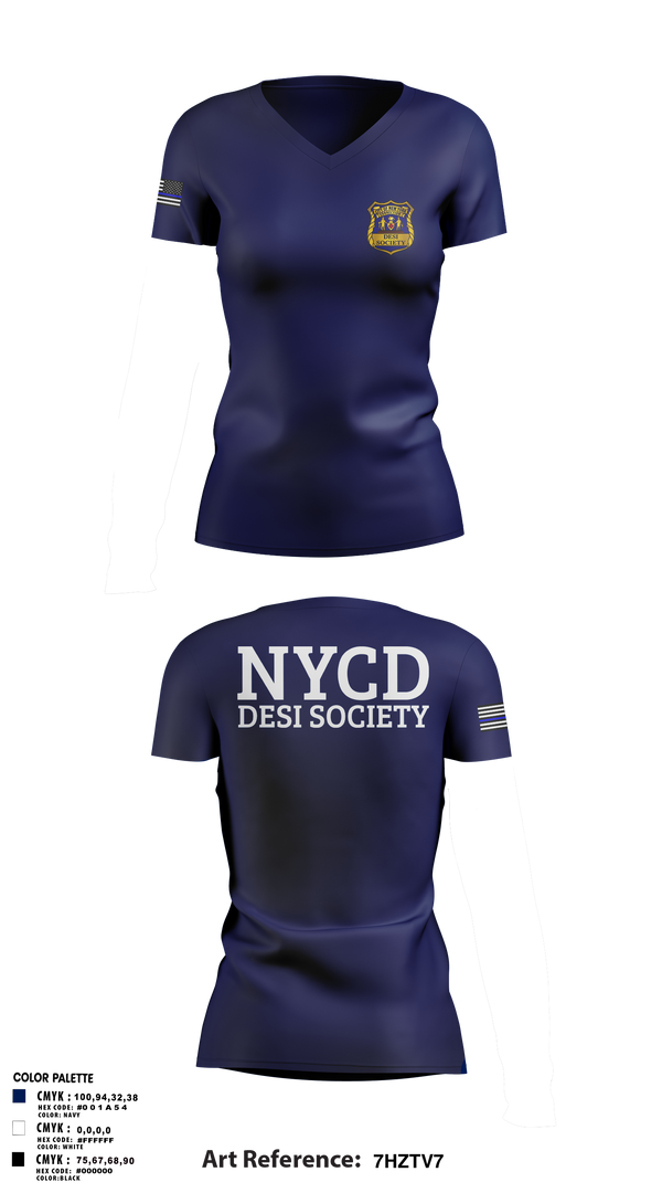 Womens Short Sleeve Vneck Shirt, NYCD DESI SOCIETY, Police, Teamtime, Team time, sublimation, custom sports apparel, team uniforms, spirit wear, spiritwear, sports uniforms, custom shirts, team store, custom team store, fundraiser sports, apparel fundraiser