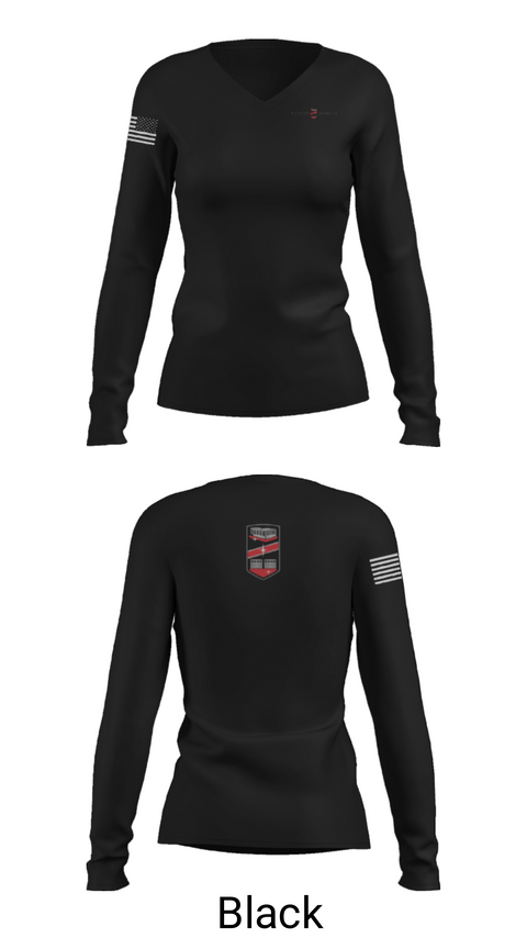 Womens Long Sleeve Vneck Shirt, Floor Shield of Orlando, , Teamtime, Team time, sublimation, custom sports apparel, team uniforms, spirit wear, spiritwear, sports uniforms, custom shirts, team store, custom team store, fundraiser sports, apparel fundraiser