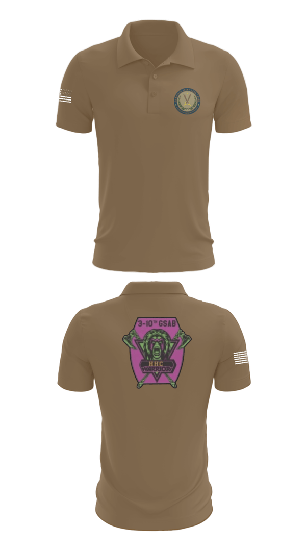 Short Sleeve Performance Polo, 3-10 GSAB, Army, Teamtime, Team time, sublimation, custom sports apparel, team uniforms, spirit wear, spiritwear, sports uniforms, custom shirts, team store, custom team store, fundraiser sports, apparel fundraiser