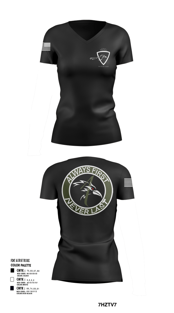 Womens Short Sleeve Vneck Shirt, 1055th Trans 1st Plt, National Guard, Teamtime, Team time, sublimation, custom sports apparel, team uniforms, spirit wear, spiritwear, sports uniforms, custom shirts, team store, custom team store, fundraiser sports, apparel fundraiser