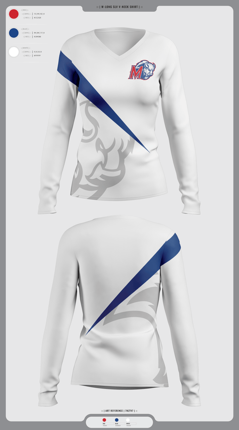 Womens Long Sleeve Vneck Shirt, Madras High School Cross Country, Cross Country, Teamtime, Team time, sublimation, custom sports apparel, team uniforms, spirit wear, spiritwear, sports uniforms, custom shirts, team store, custom team store, fundraiser sports, apparel fundraiser