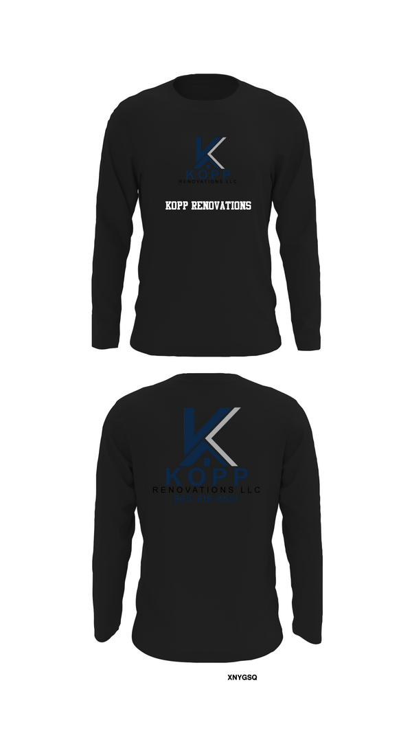 Long Sleeve Performance Shirt, Kopp Renovations, , Teamtime, Team time, sublimation, custom sports apparel, team uniforms, spirit wear, spiritwear, sports uniforms, custom shirts, team store, custom team store, fundraiser sports, apparel fundraiser