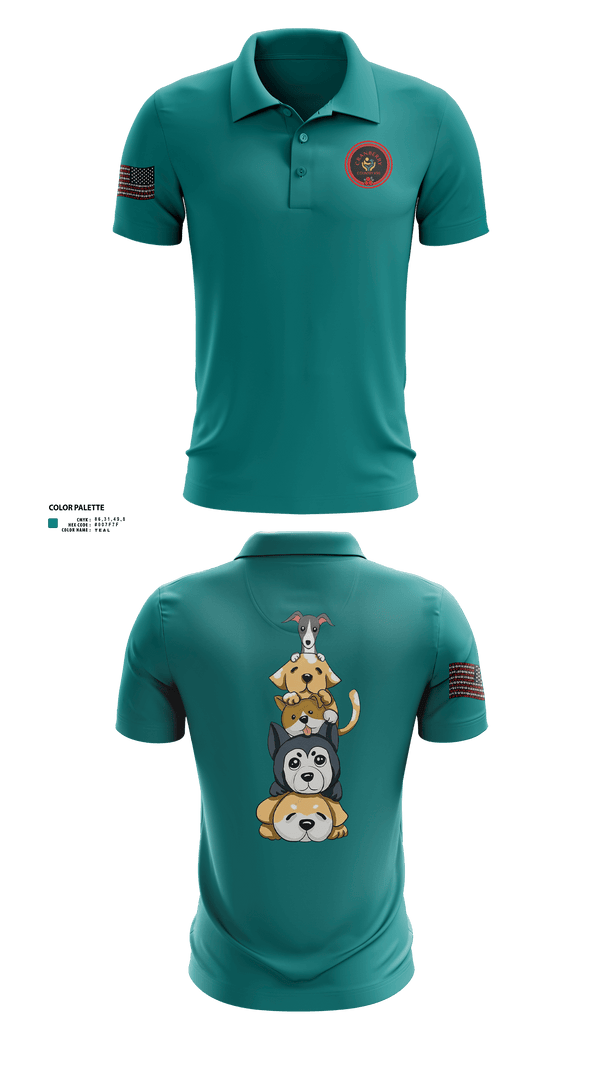 Short Sleeve Performance Polo, Cranberry Country K9s, , Teamtime, Team time, sublimation, custom sports apparel, team uniforms, spirit wear, spiritwear, sports uniforms, custom shirts, team store, custom team store, fundraiser sports, apparel fundraiser