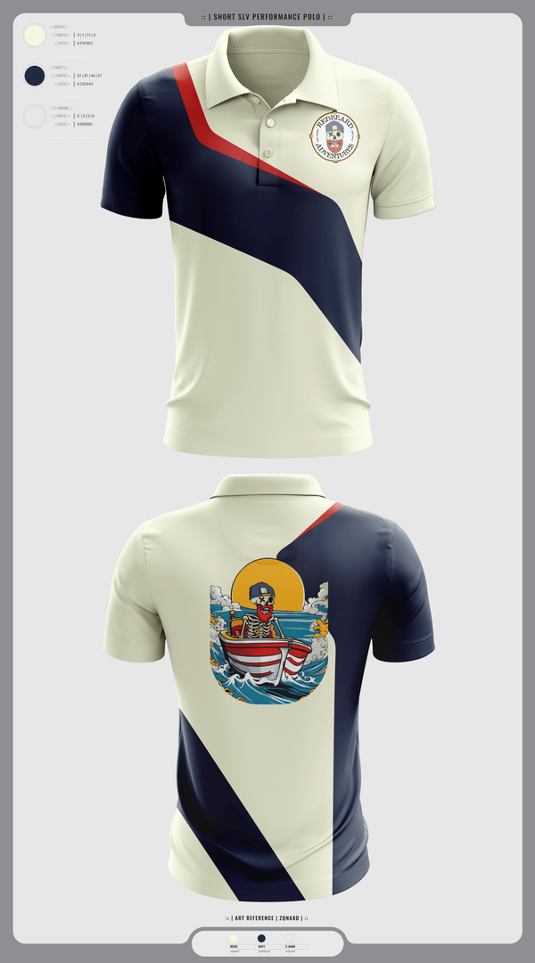 Short Sleeve Performance Polo, Red beard Adventures, , Teamtime, Team time, sublimation, custom sports apparel, team uniforms, spirit wear, spiritwear, sports uniforms, custom shirts, team store, custom team store, fundraiser sports, apparel fundraiser