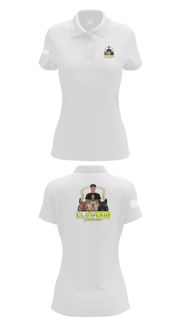 Womens Short Sleeve Performance Polo, EL IMPERIO FRENCHIES, , Teamtime, Team time, sublimation, custom sports apparel, team uniforms, spirit wear, spiritwear, sports uniforms, custom shirts, team store, custom team store, fundraiser sports, apparel fundraiser