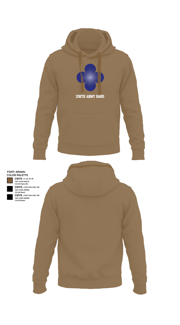 Hoodie, 338th Army Band, Army, Teamtime, Team time, sublimation, custom sports apparel, team uniforms, spirit wear, spiritwear, sports uniforms, custom shirts, team store, custom team store, fundraiser sports, apparel fundraiser