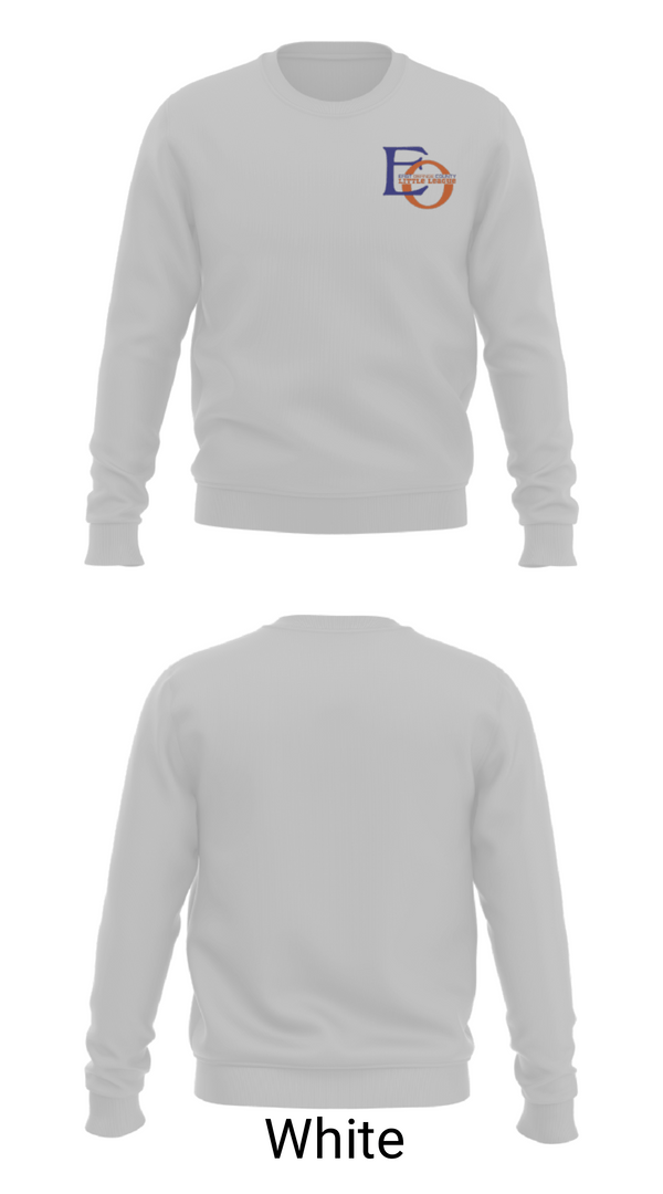 Crew Neck Sweatshirt, East Orange County Little League, Baseball, Teamtime, Team time, sublimation, custom sports apparel, team uniforms, spirit wear, spiritwear, sports uniforms, custom shirts, team store, custom team store, fundraiser sports, apparel fundraiser