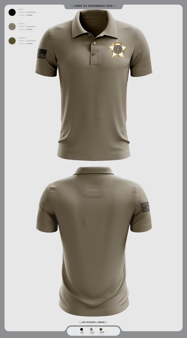 Short Sleeve Performance Polo, Deputy Cleveland, Police, Teamtime, Team time, sublimation, custom sports apparel, team uniforms, spirit wear, spiritwear, sports uniforms, custom shirts, team store, custom team store, fundraiser sports, apparel fundraiser