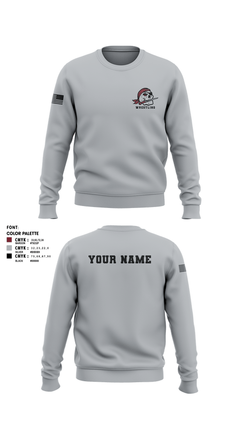 Crew Neck Sweatshirt, Braden River High School Wrestling, Wrestling, Teamtime, Team time, sublimation, custom sports apparel, team uniforms, spirit wear, spiritwear, sports uniforms, custom shirts, team store, custom team store, fundraiser sports, apparel fundraiser