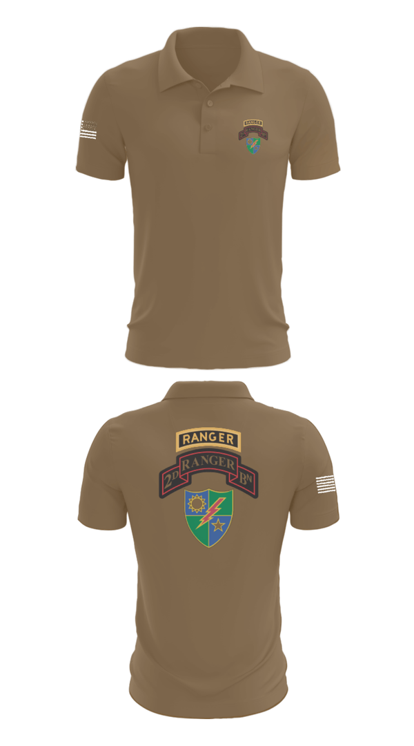 Short Sleeve Performance Polo, 2nd Battalion 75th Ranger Regiment, , Teamtime, Team time, sublimation, custom sports apparel, team uniforms, spirit wear, spiritwear, sports uniforms, custom shirts, team store, custom team store, fundraiser sports, apparel fundraiser