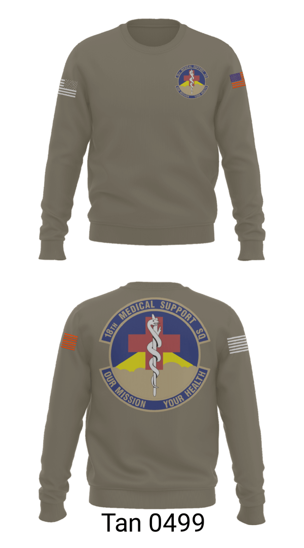 Crew Neck Sweatshirt, 18 MDSS, Air Force, Teamtime, Team time, sublimation, custom sports apparel, team uniforms, spirit wear, spiritwear, sports uniforms, custom shirts, team store, custom team store, fundraiser sports, apparel fundraiser