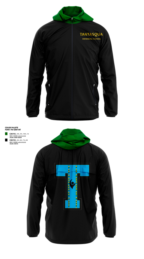 Windbreaker, Tantasqua Regional High School Swim and Dive Team, Swimming, Teamtime, Team time, sublimation, custom sports apparel, team uniforms, spirit wear, spiritwear, sports uniforms, custom shirts, team store, custom team store, fundraiser sports, apparel fundraiser