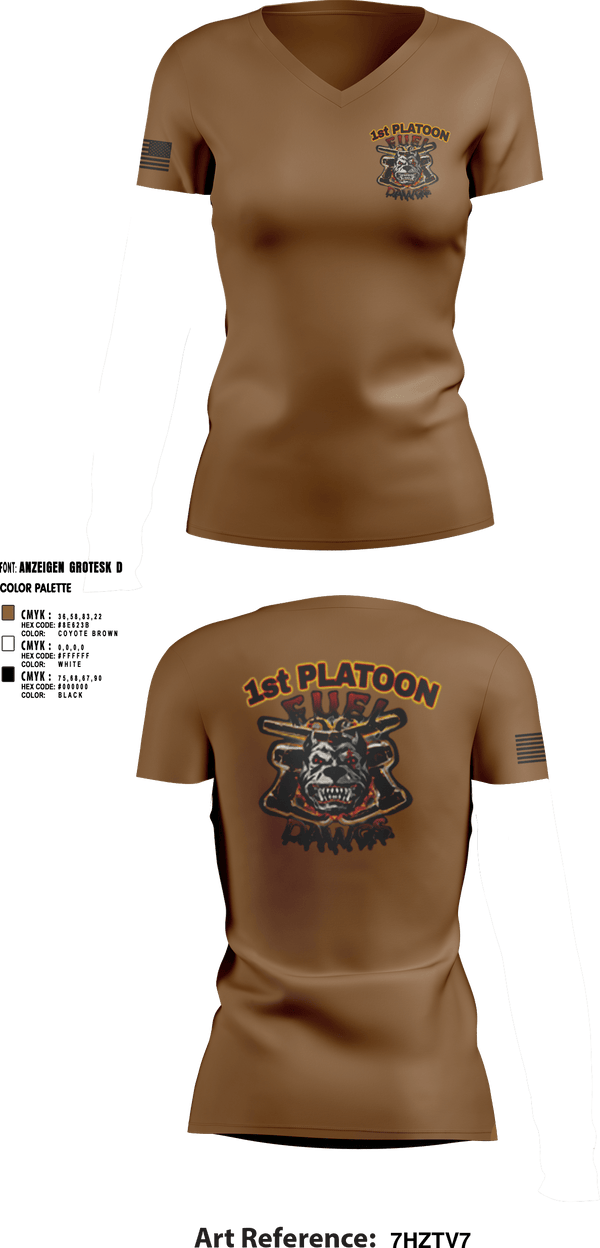 Womens Short Sleeve Vneck Shirt, Fuel Dawgs, Army, Teamtime, Team time, sublimation, custom sports apparel, team uniforms, spirit wear, spiritwear, sports uniforms, custom shirts, team store, custom team store, fundraiser sports, apparel fundraiser