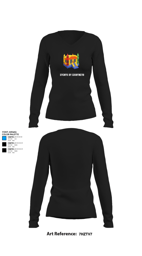 Womens Long Sleeve Vneck Shirt, Events By CourtneyB, , Teamtime, Team time, sublimation, custom sports apparel, team uniforms, spirit wear, spiritwear, sports uniforms, custom shirts, team store, custom team store, fundraiser sports, apparel fundraiser