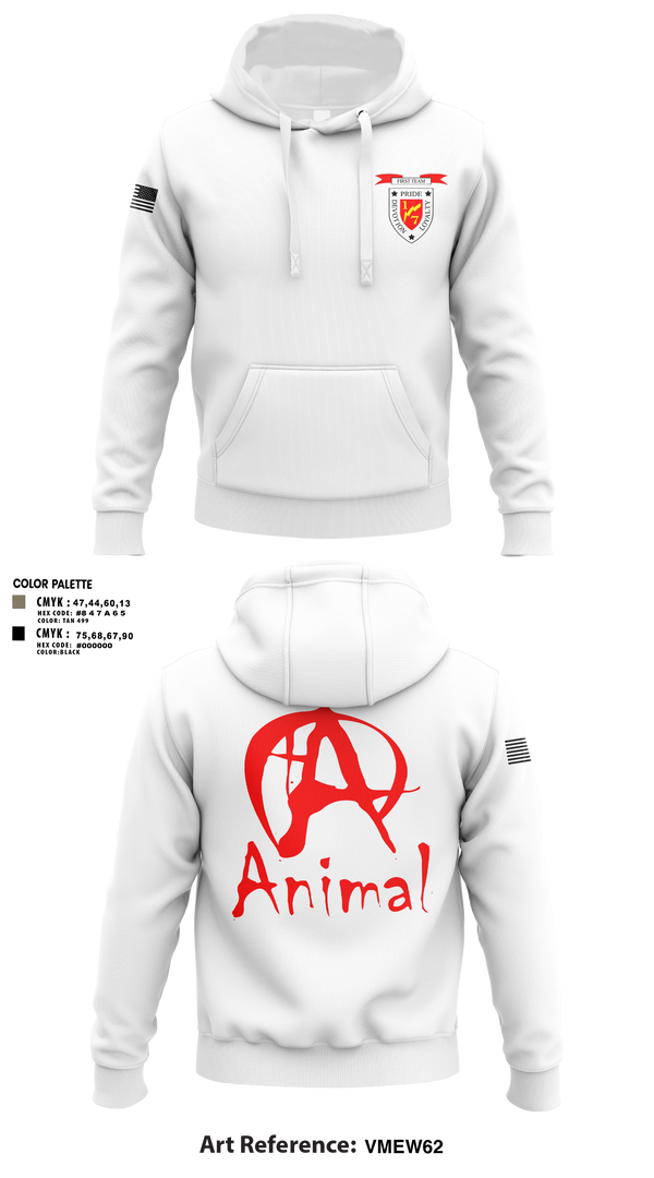 Hoodie, 1/7 animal, Marines, Teamtime, Team time, sublimation, custom sports apparel, team uniforms, spirit wear, spiritwear, sports uniforms, custom shirts, team store, custom team store, fundraiser sports, apparel fundraiser