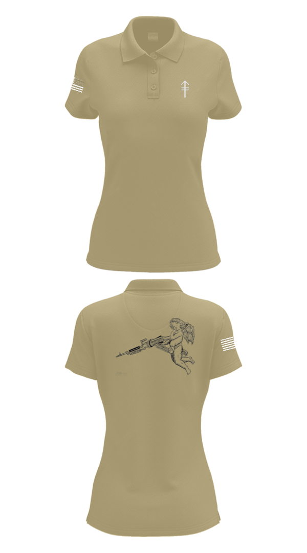 Women's Short Sleeve Performance Polo, 2/2 3rd PLT Weapon SquadE TRP 3RD PLT WEAPONS SQUAD, Army, Teamtime, Team time, sublimation, custom sports apparel, team uniforms, spirit wear, spiritwear, sports uniforms, custom shirts, team store, custom team store, fundraiser sports, apparel fundraiser