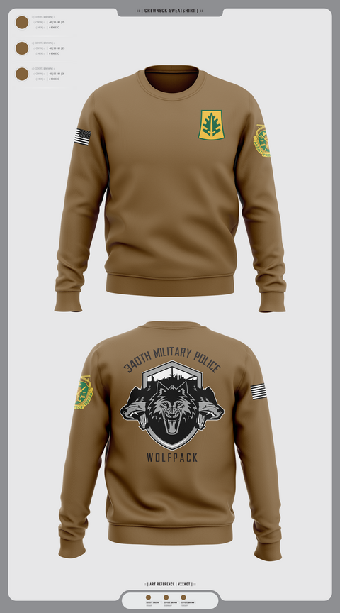 Crew Neck Sweatshirt, 340th mp, , Teamtime, Team time, sublimation, custom sports apparel, team uniforms, spirit wear, spiritwear, sports uniforms, custom shirts, team store, custom team store, fundraiser sports, apparel fundraiser
