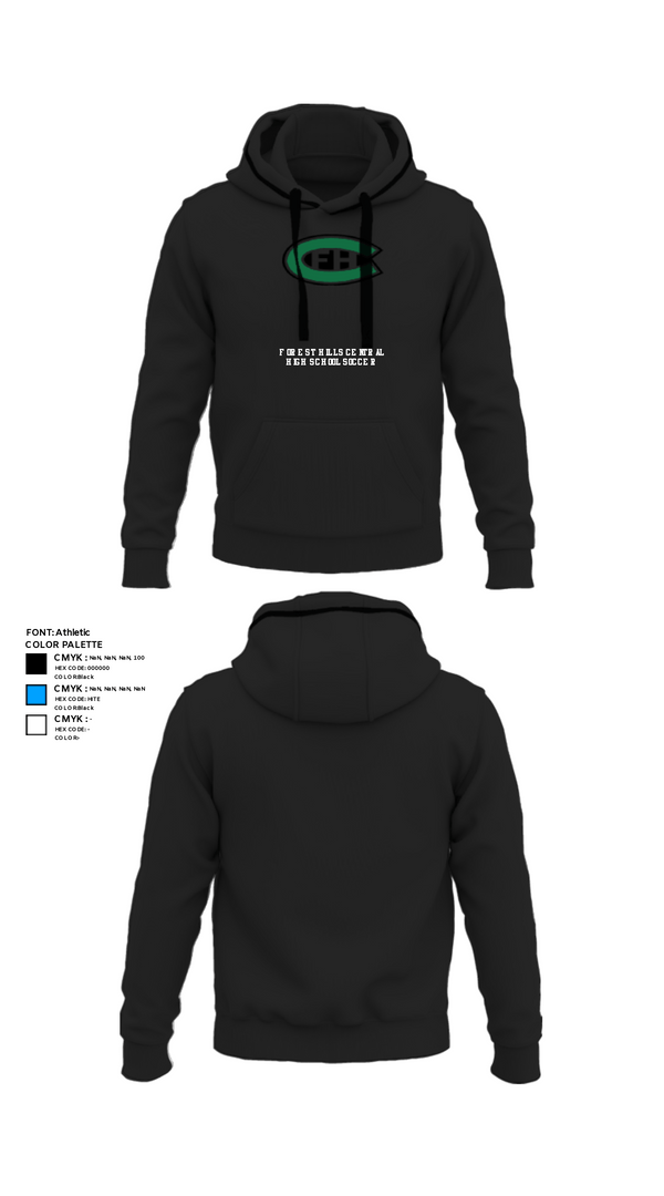 Hoodie, Forest Hills Central High School Soccer, Women's Soccer, Teamtime, Team time, sublimation, custom sports apparel, team uniforms, spirit wear, spiritwear, sports uniforms, custom shirts, team store, custom team store, fundraiser sports, apparel fundraiser