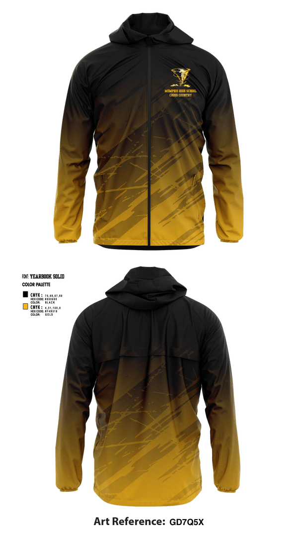 Windbreaker, Memphis High School Cross Country, Cross Country, Teamtime, Team time, sublimation, custom sports apparel, team uniforms, spirit wear, spiritwear, sports uniforms, custom shirts, team store, custom team store, fundraiser sports, apparel fundraiser