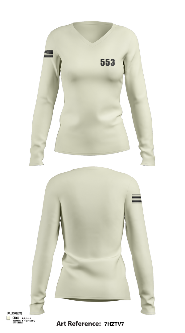 Womens Long Sleeve Vneck Shirt, 553, Army, Teamtime, Team time, sublimation, custom sports apparel, team uniforms, spirit wear, spiritwear, sports uniforms, custom shirts, team store, custom team store, fundraiser sports, apparel fundraiser