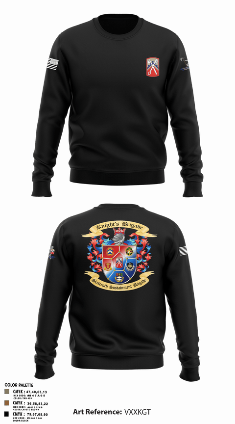Crew Neck Sweatshirt, 16th Sustainment Brigade, Army, Teamtime, Team time, sublimation, custom sports apparel, team uniforms, spirit wear, spiritwear, sports uniforms, custom shirts, team store, custom team store, fundraiser sports, apparel fundraiser