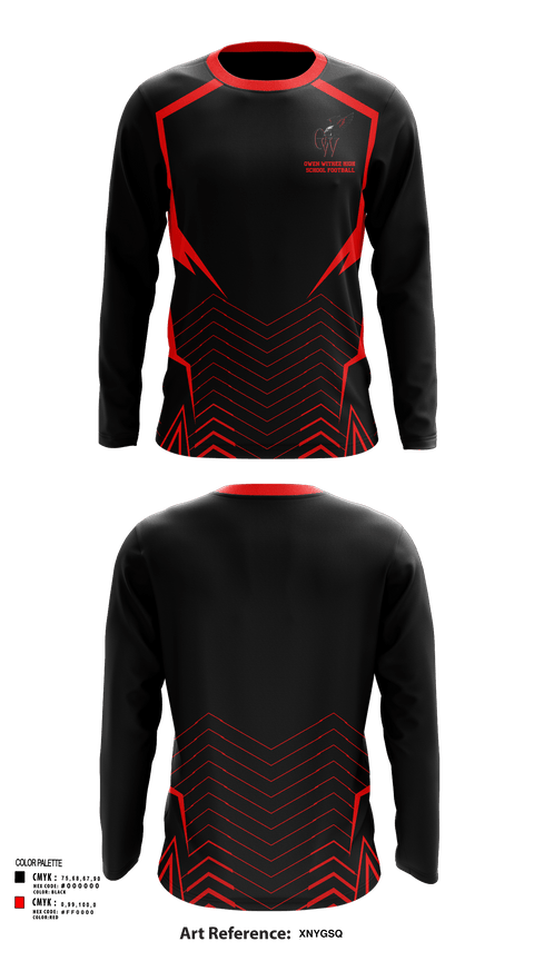 Long Sleeve Performance Shirt, Owen-Withee High School Football, Football, Teamtime, Team time, sublimation, custom sports apparel, team uniforms, spirit wear, spiritwear, sports uniforms, custom shirts, team store, custom team store, fundraiser sports, apparel fundraiser