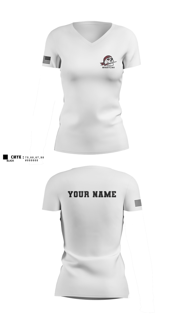 Womens Short Sleeve Vneck Shirt, Braden River High School Wrestling, Wrestling, Teamtime, Team time, sublimation, custom sports apparel, team uniforms, spirit wear, spiritwear, sports uniforms, custom shirts, team store, custom team store, fundraiser sports, apparel fundraiser