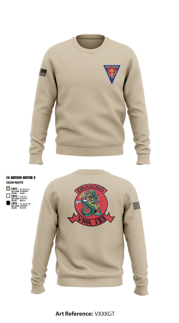 Crew Neck Sweatshirt, MAG-42 VMA-133, , Teamtime, Team time, sublimation, custom sports apparel, team uniforms, spirit wear, spiritwear, sports uniforms, custom shirts, team store, custom team store, fundraiser sports, apparel fundraiser
