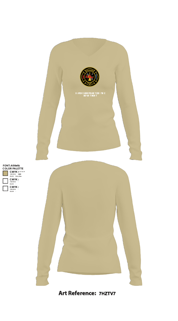Womens Long Sleeve Vneck Shirt, Ravenswood Volunteer Fire Department, , Teamtime, Team time, sublimation, custom sports apparel, team uniforms, spirit wear, spiritwear, sports uniforms, custom shirts, team store, custom team store, fundraiser sports, apparel fundraiser