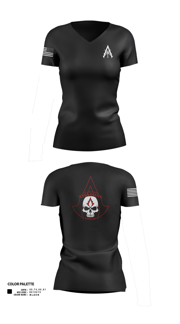 Womens Short Sleeve Vneck Shirt, A Co. 1-3 AB, Army, Teamtime, Team time, sublimation, custom sports apparel, team uniforms, spirit wear, spiritwear, sports uniforms, custom shirts, team store, custom team store, fundraiser sports, apparel fundraiser
