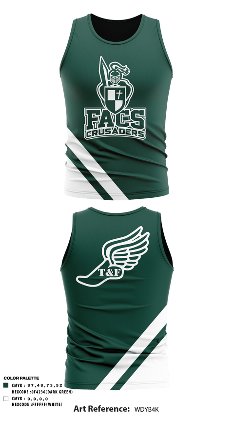 Tank Top, FACS Crusaders, Track & Field, Teamtime, Team time, sublimation, custom sports apparel, team uniforms, spirit wear, spiritwear, sports uniforms, custom shirts, team store, custom team store, fundraiser sports, apparel fundraiser