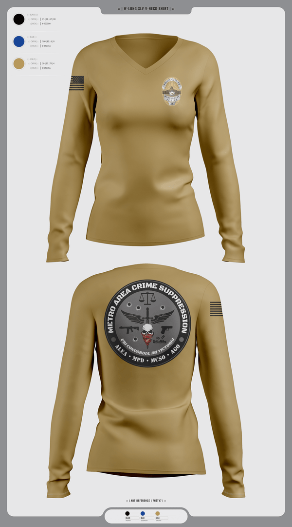 Womens Long Sleeve Vneck Shirt, SPECIAL OPERATIONS UNIT, Police, Teamtime, Team time, sublimation, custom sports apparel, team uniforms, spirit wear, spiritwear, sports uniforms, custom shirts, team store, custom team store, fundraiser sports, apparel fundraiser
