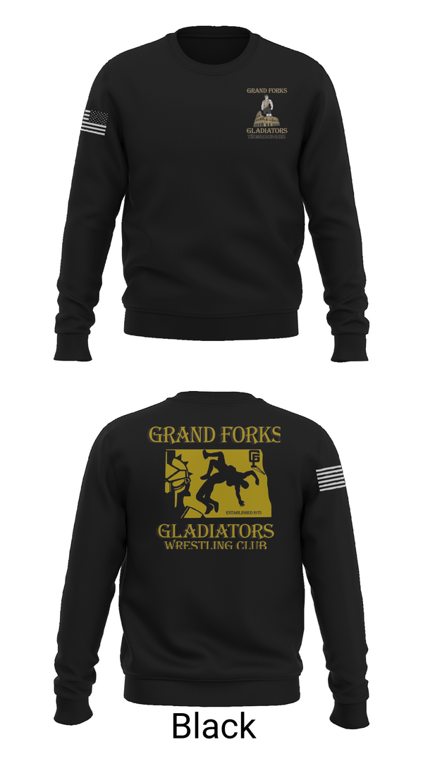 Crew Neck Sweatshirt, Gladiators Wrestling Club, Wrestling, Teamtime, Team time, sublimation, custom sports apparel, team uniforms, spirit wear, spiritwear, sports uniforms, custom shirts, team store, custom team store, fundraiser sports, apparel fundraiser