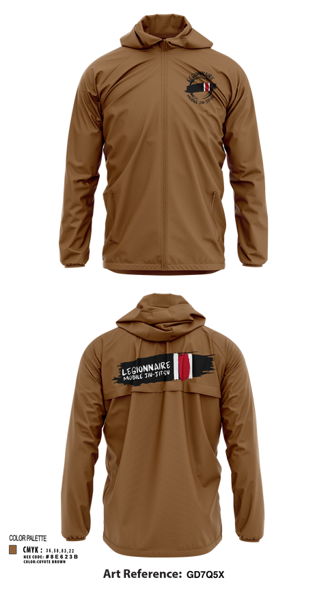 Windbreaker, Legionnaire Mobile Jiu-Jitsu, , Teamtime, Team time, sublimation, custom sports apparel, team uniforms, spirit wear, spiritwear, sports uniforms, custom shirts, team store, custom team store, fundraiser sports, apparel fundraiser