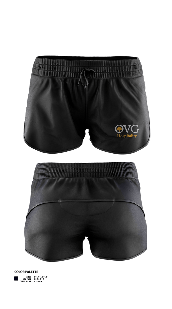 Womens Shorts, OVG Hospitality, , Teamtime, Team time, sublimation, custom sports apparel, team uniforms, spirit wear, spiritwear, sports uniforms, custom shirts, team store, custom team store, fundraiser sports, apparel fundraiser