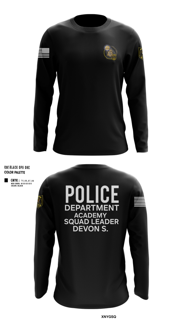 Long Sleeve Performance Shirt, Police Department Academy, , Teamtime, Team time, sublimation, custom sports apparel, team uniforms, spirit wear, spiritwear, sports uniforms, custom shirts, team store, custom team store, fundraiser sports, apparel fundraiser