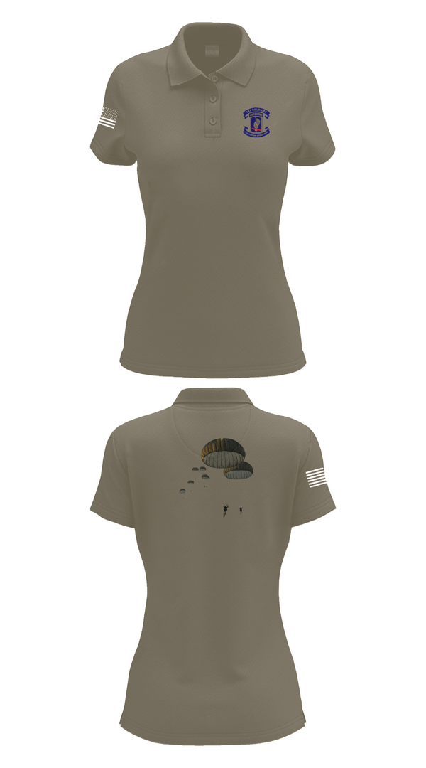 Womens Short Sleeve Performance Polo, 173rd Airborne Division, Army, Teamtime, Team time, sublimation, custom sports apparel, team uniforms, spirit wear, spiritwear, sports uniforms, custom shirts, team store, custom team store, fundraiser sports, apparel fundraiser