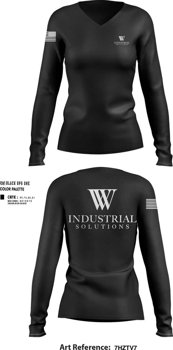 Womens Long Sleeve Vneck Shirt, WV Industrial Solutions, , Teamtime, Team time, sublimation, custom sports apparel, team uniforms, spirit wear, spiritwear, sports uniforms, custom shirts, team store, custom team store, fundraiser sports, apparel fundraiser