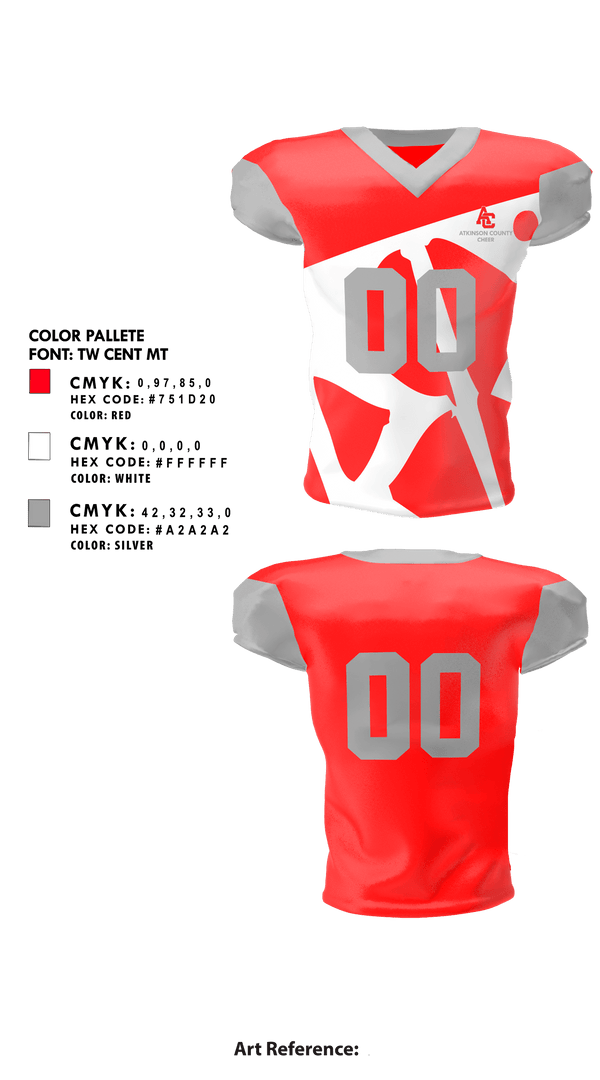 Football Jersey, Atkinson County High School Cheer, Cheer, Teamtime, Team time, sublimation, custom sports apparel, team uniforms, spirit wear, spiritwear, sports uniforms, custom shirts, team store, custom team store, fundraiser sports, apparel fundraiser