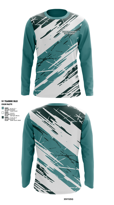 Long Sleeve Performance Shirt, Bloomfield-Naples, Cross Country, Teamtime, Team time, sublimation, custom sports apparel, team uniforms, spirit wear, spiritwear, sports uniforms, custom shirts, team store, custom team store, fundraiser sports, apparel fundraiser
