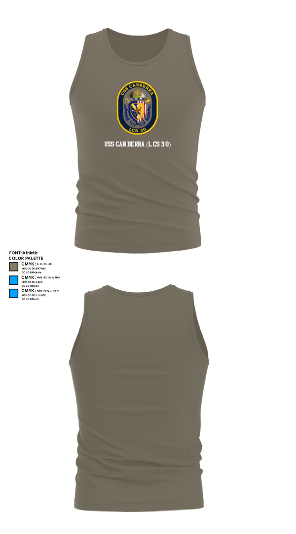 Tank Top, USS CANBERRA (LCS 30), Navy, Teamtime, Team time, sublimation, custom sports apparel, team uniforms, spirit wear, spiritwear, sports uniforms, custom shirts, team store, custom team store, fundraiser sports, apparel fundraiser