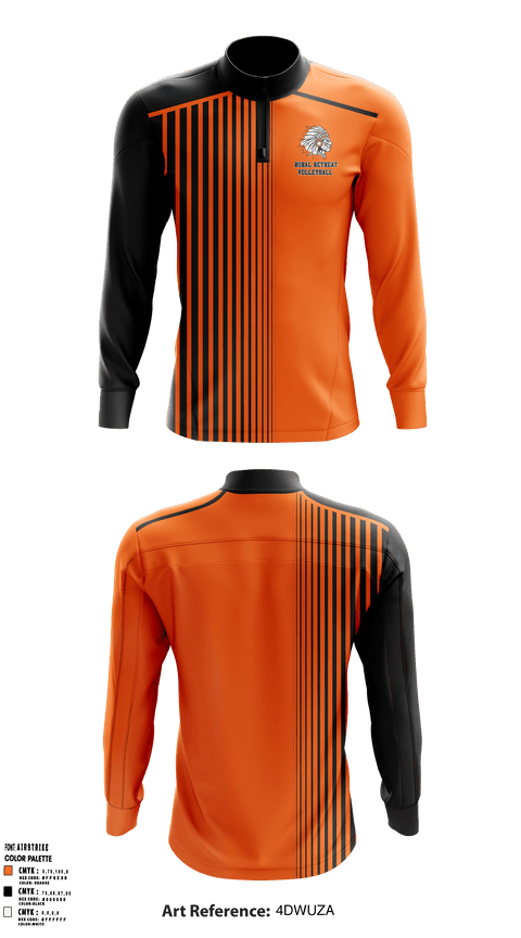 Quarter Zip Jacket, Rural Retreat High School Volleyball, Women's Volleyball, Teamtime, Team time, sublimation, custom sports apparel, team uniforms, spirit wear, spiritwear, sports uniforms, custom shirts, team store, custom team store, fundraiser sports, apparel fundraiser