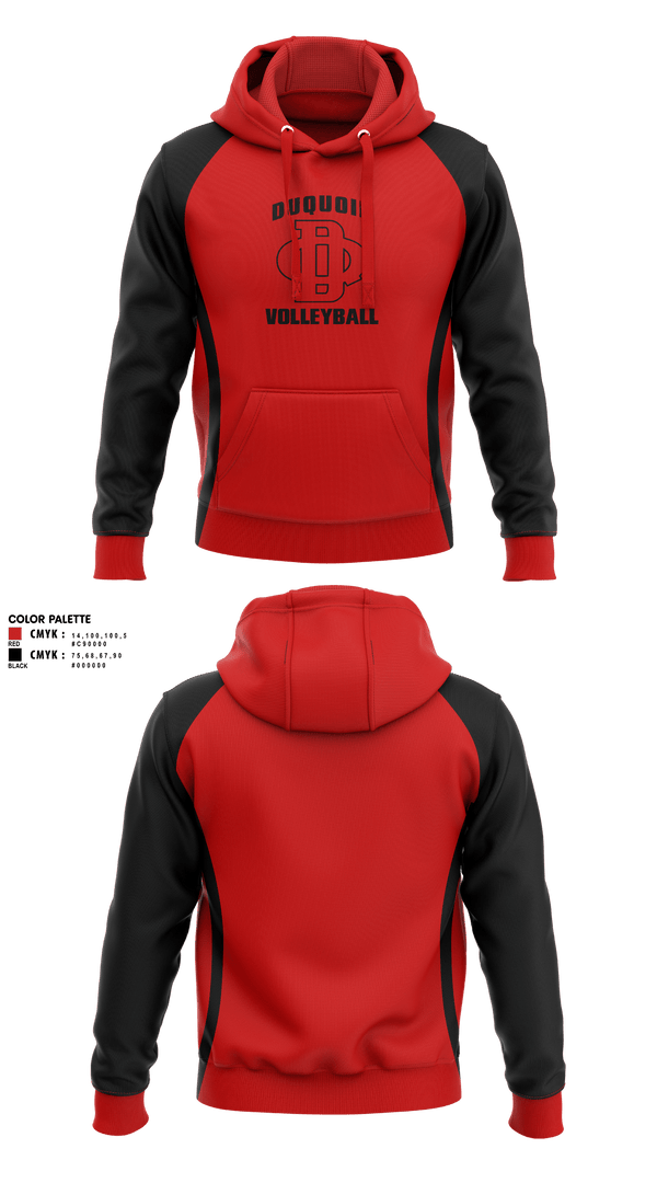 Hoodie, DuQuoin High School Volleyball, Women's Volleyball, Teamtime, Team time, sublimation, custom sports apparel, team uniforms, spirit wear, spiritwear, sports uniforms, custom shirts, team store, custom team store, fundraiser sports, apparel fundraiser