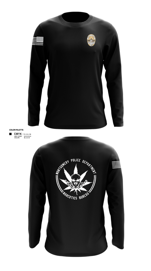 Long Sleeve Performance Shirt, NARCOTICS BUREAU, Police, Teamtime, Team time, sublimation, custom sports apparel, team uniforms, spirit wear, spiritwear, sports uniforms, custom shirts, team store, custom team store, fundraiser sports, apparel fundraiser