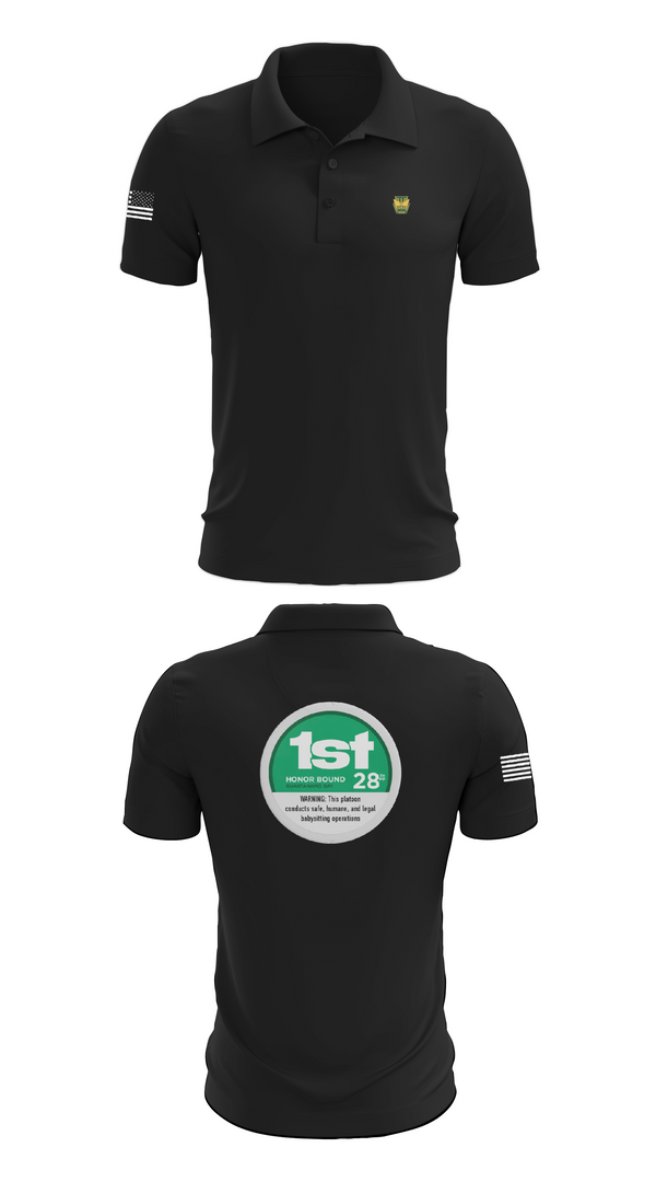 Short Sleeve Performance Polo, 28th MP Company, National Guard, Teamtime, Team time, sublimation, custom sports apparel, team uniforms, spirit wear, spiritwear, sports uniforms, custom shirts, team store, custom team store, fundraiser sports, apparel fundraiser