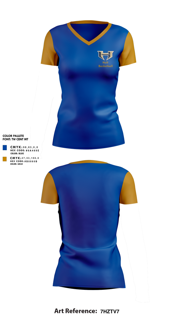 Womens Short Sleeve Vneck Shirt, Holt High School Basketball, Women's Basketball, Teamtime, Team time, sublimation, custom sports apparel, team uniforms, spirit wear, spiritwear, sports uniforms, custom shirts, team store, custom team store, fundraiser sports, apparel fundraiser