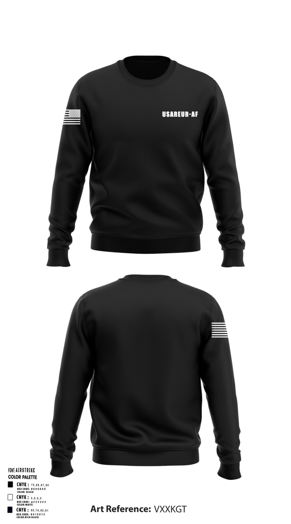 Crew Neck Sweatshirt, USAREUR-AF, Army, Teamtime, Team time, sublimation, custom sports apparel, team uniforms, spirit wear, spiritwear, sports uniforms, custom shirts, team store, custom team store, fundraiser sports, apparel fundraiser