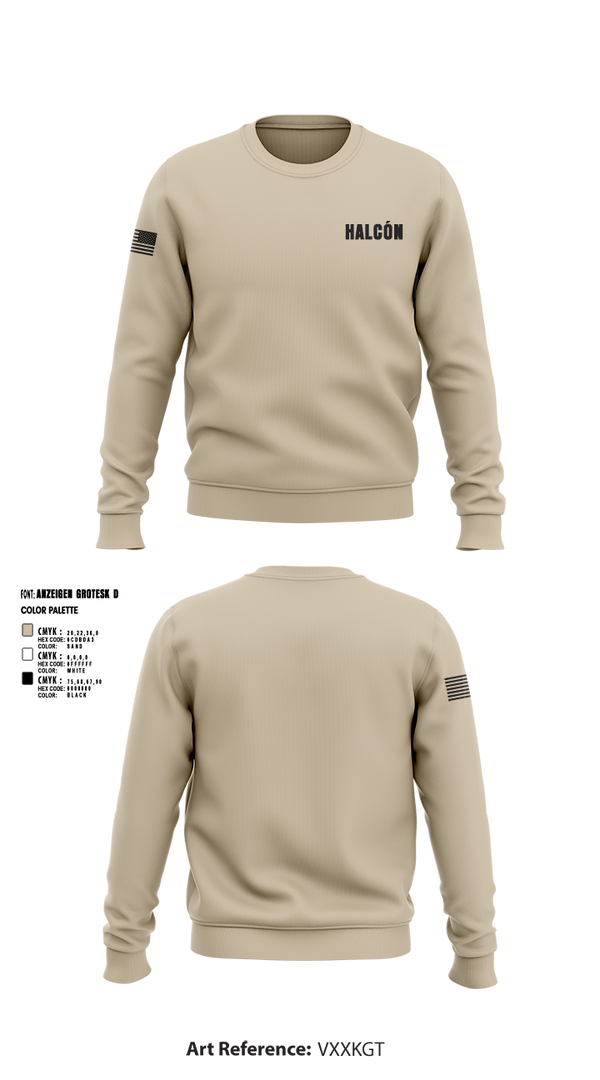 Crew Neck Sweatshirt, Halcón, , Teamtime, Team time, sublimation, custom sports apparel, team uniforms, spirit wear, spiritwear, sports uniforms, custom shirts, team store, custom team store, fundraiser sports, apparel fundraiser