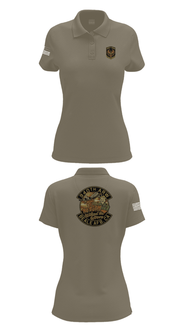Women's Short Sleeve Performance Polo, 940 Air Refueling Wing, , Teamtime, Team time, sublimation, custom sports apparel, team uniforms, spirit wear, spiritwear, sports uniforms, custom shirts, team store, custom team store, fundraiser sports, apparel fundraiser